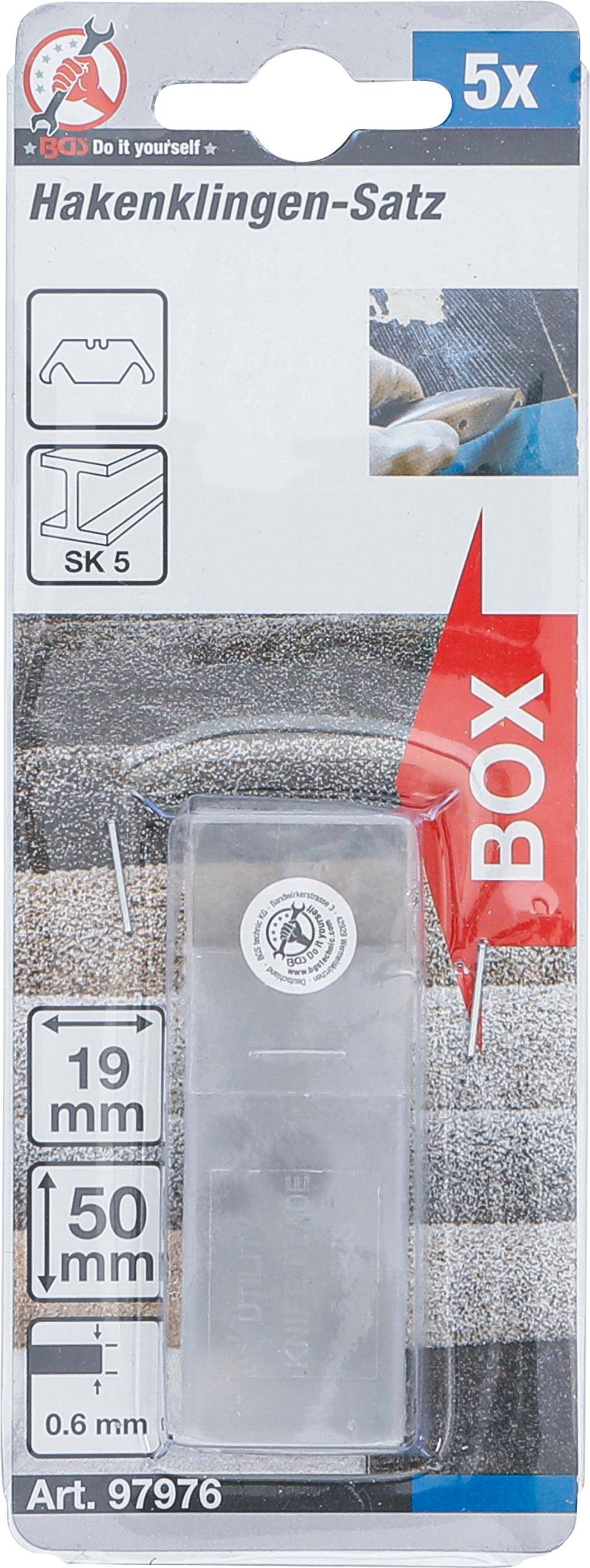 BGS Diy Hakenklingen-Satz | 19 mm | 5-tlg.-2