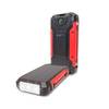 Emissimo Tec Alex Solar Powerbank kompakt Outdoor-Taschenlampe Wireless-Ladegerät 30.000mah Rot