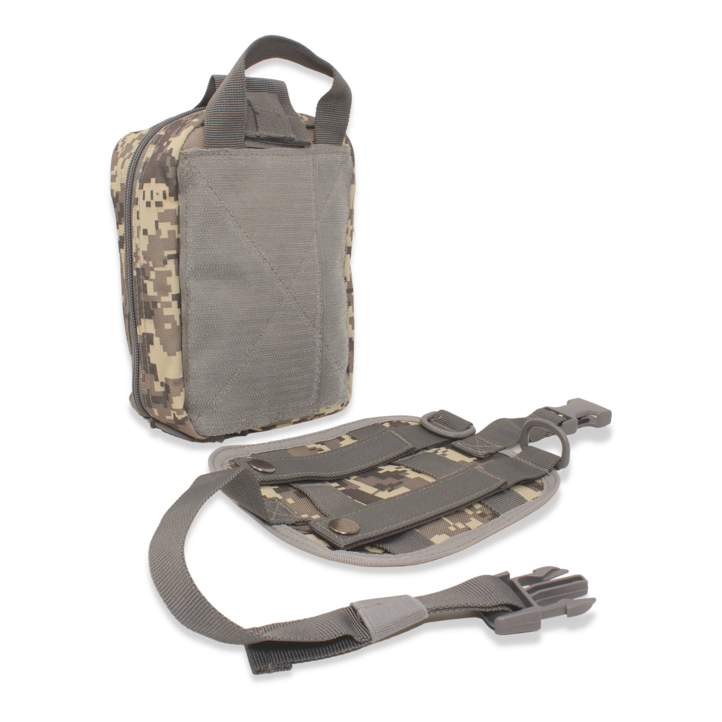 First Aid Kit taktische Tasche, DIN 13164 Erste Hilfe Notfalltasche Camouflage grau (34-teilig)-4