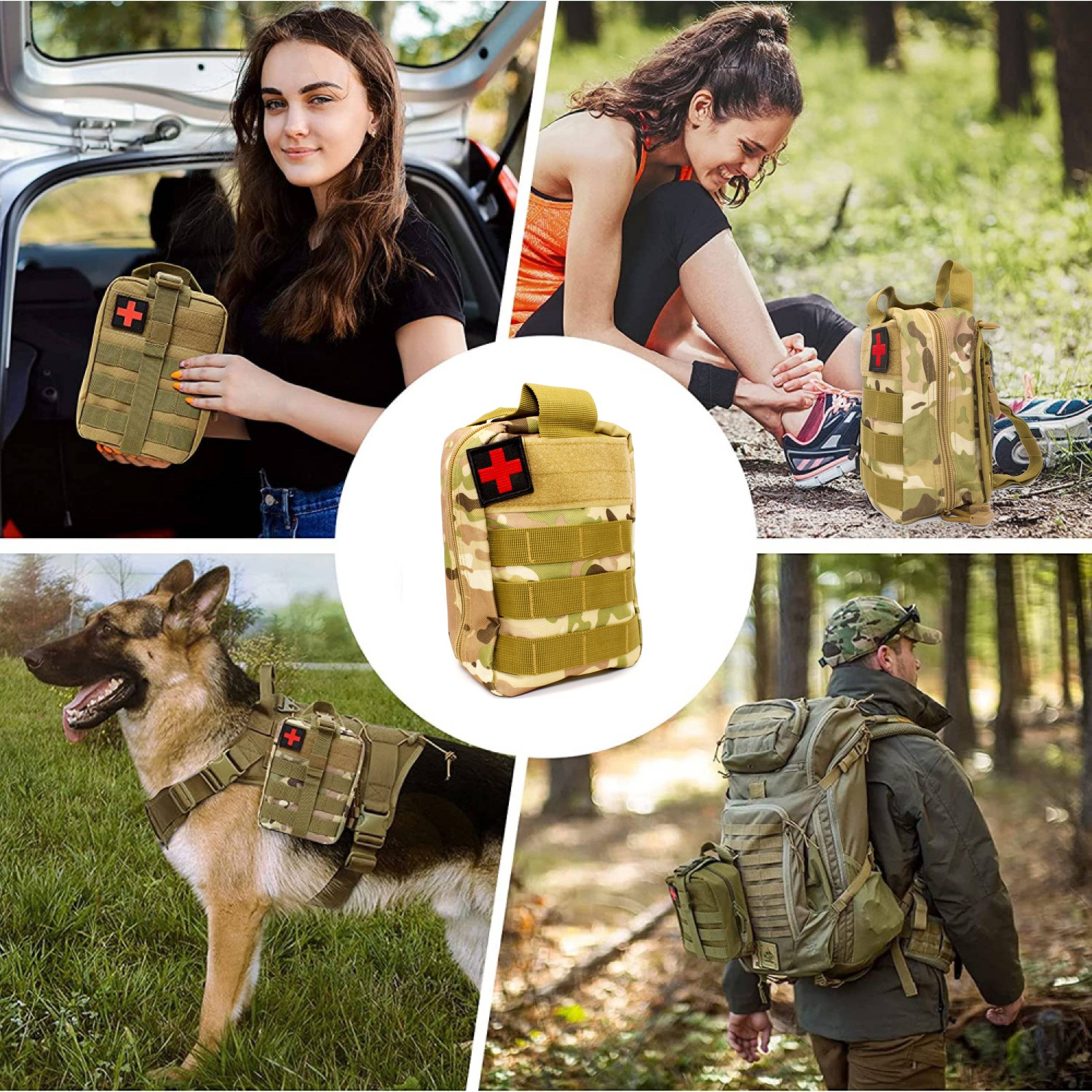 Symbolbild für First Aid Kit taktische Tasche, EMT Erste Hilfe Notfalltasche Camouflage grün (34-teilig)