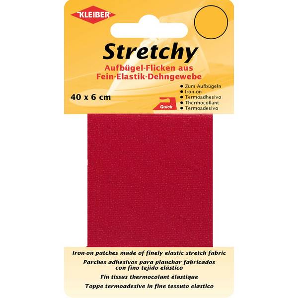 KLEIBER Stretchy-Bügel-Flicken, 400 x 60 mm, rot