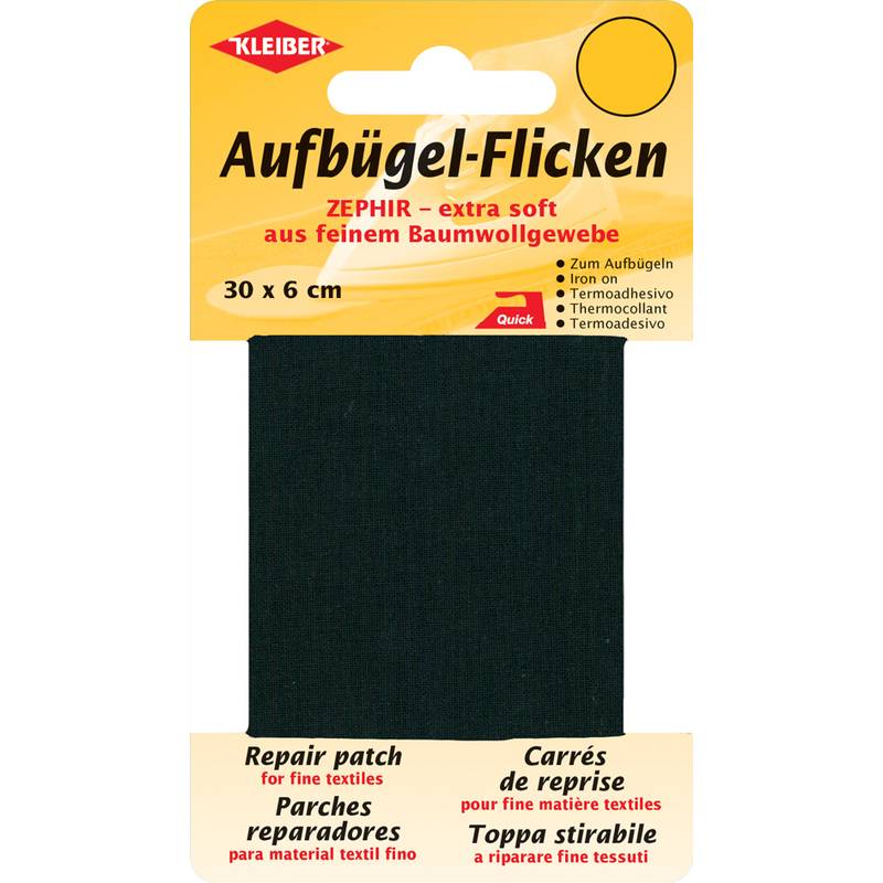 KLEIBER Zephir-Aufbügel-Flicken, 300 x 60 mm, schwarz-0