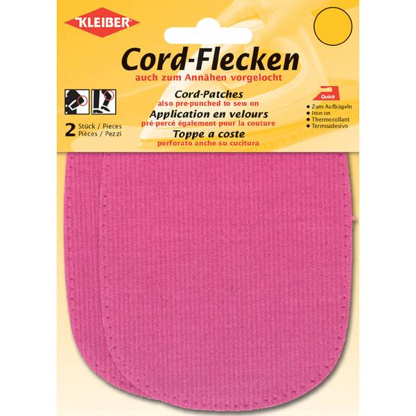KLEIBER Cord-Flecken, 135 x 100 mm, pink
