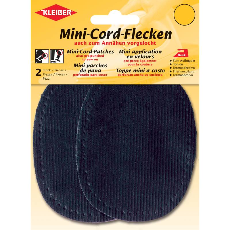 KLEIBER Mini-Cord-Flecken, 110 x 85 mm, blau-0