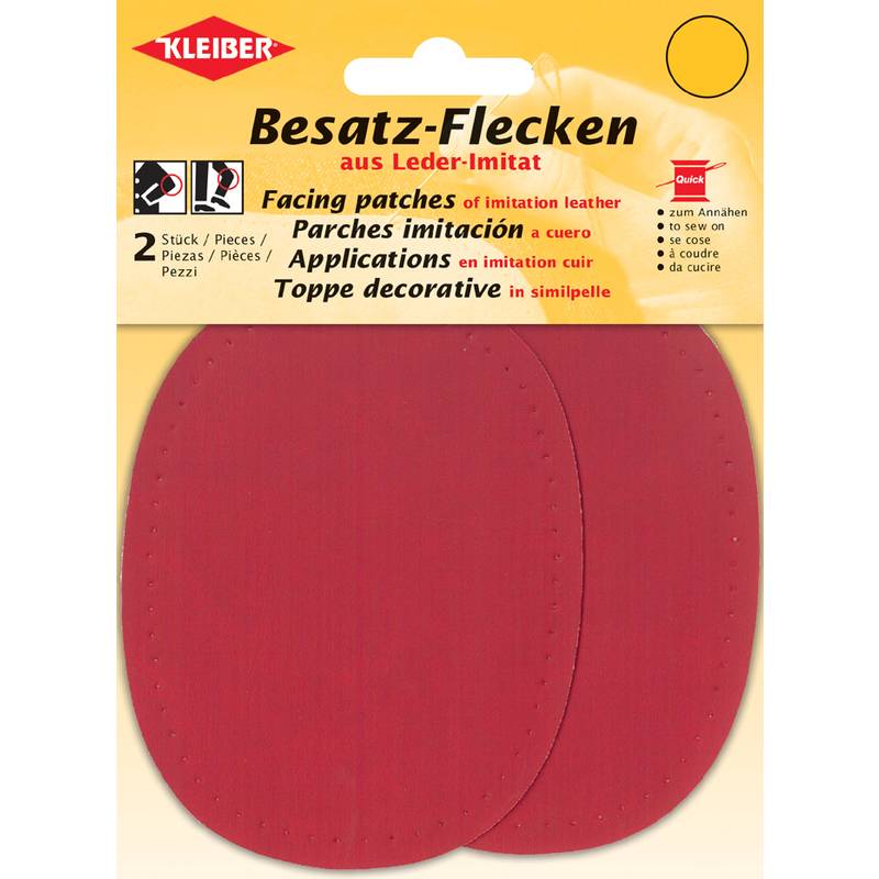 Kleiber Besatz-Flecken ca. 11x8,5 cm 03 rot 2 St