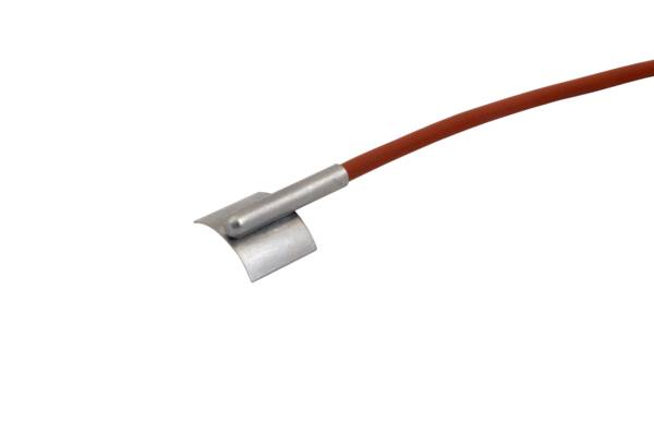 promesstec Pt1000 Anlegefühler / Anlegehülse Messing / 5m Silikon-Leitung / 2-Leiter / -50°C…+180°C