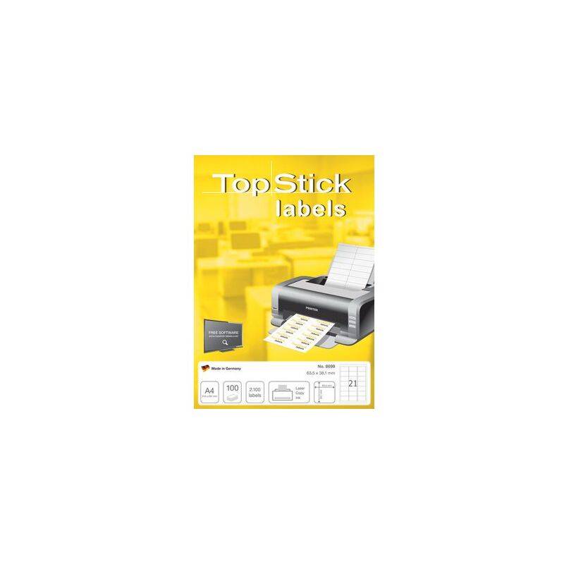 TOP STICK Universal-Etiketten, 48,5 x 16,9 mm, weiß, 100 Bl.-0