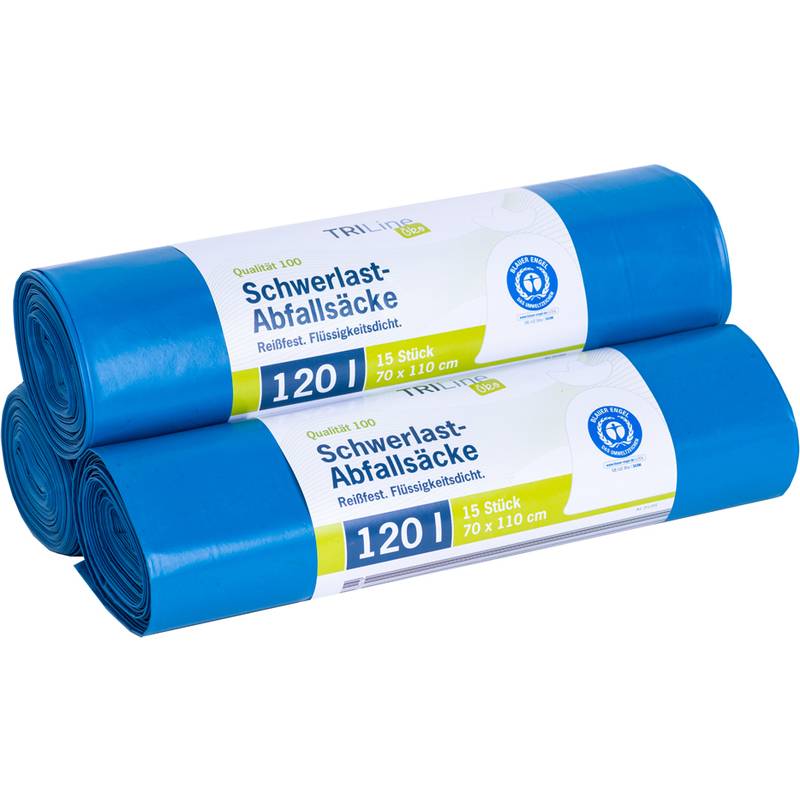 Secolan 15 Schwerlast-Müllsäcke 120 L blau