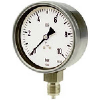Manometer CrNi-Stahl G 1/2 radial unten -1 / +0,6 bar D. 100-0