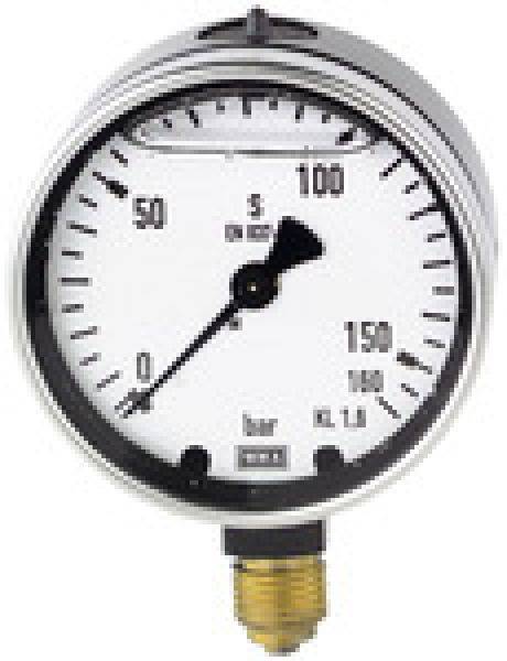 Glyzerinmanometer, Metallgehäuse, G 1/2 unten, 0-10,0 bar, Ø 100-0