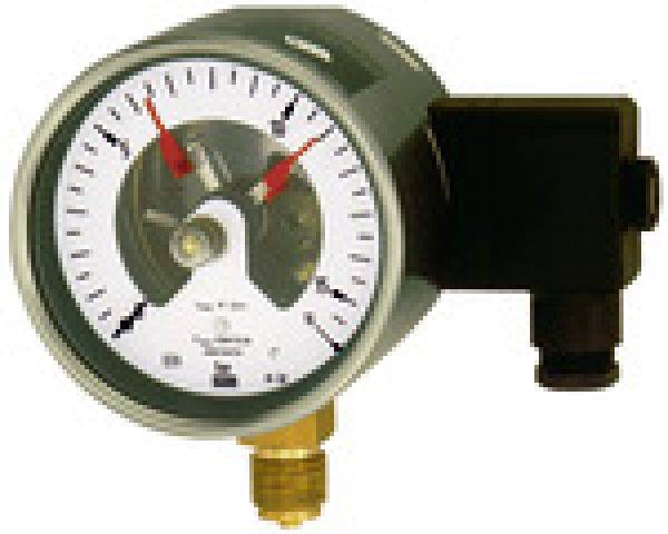 Riegler Kontaktmanometer, G 1/2 radial unten, Messber. 0-600,0 bar, Ø 160