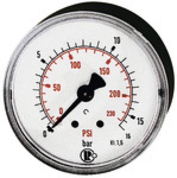 Standardmano, Kunststoff, G 1/4 hinten, 0 - 25,0 bar/360 psi, Ø40