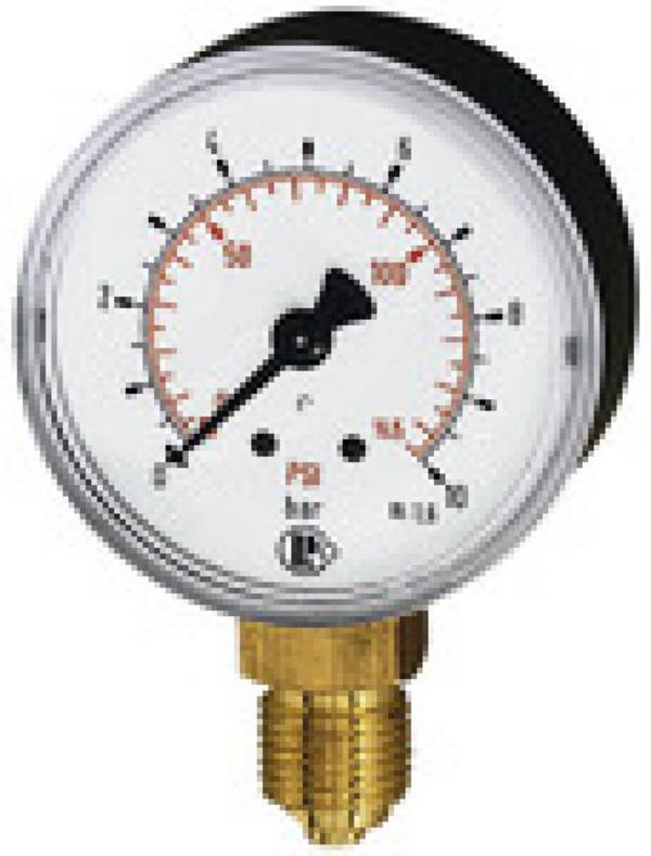 Standardmanometer Kunststoff G 1/4 unten 0 - 16,0 bar/230 psi D. 50