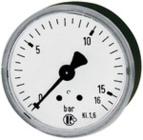 Standardmanometer, Stahlblechgeh., G 1/8 hinten, 0-1,6 bar, Ø 40-0