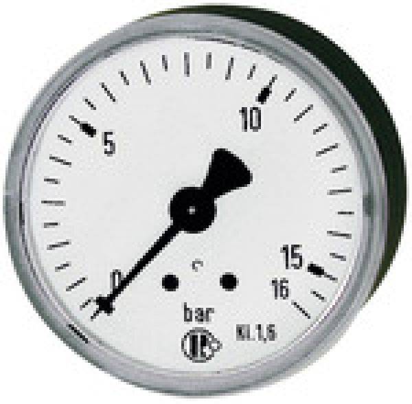 Manometer rückseitig zentrisch 63mm 0-16bar G1/4" RIEGLER - Artikel: 4047322034913