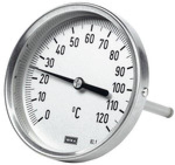 Riegler 5251, Bimetallthermom., hochw. Ausf., L1=160/L2=140, Ø100, -30°C - 50°C, P/n: 102805