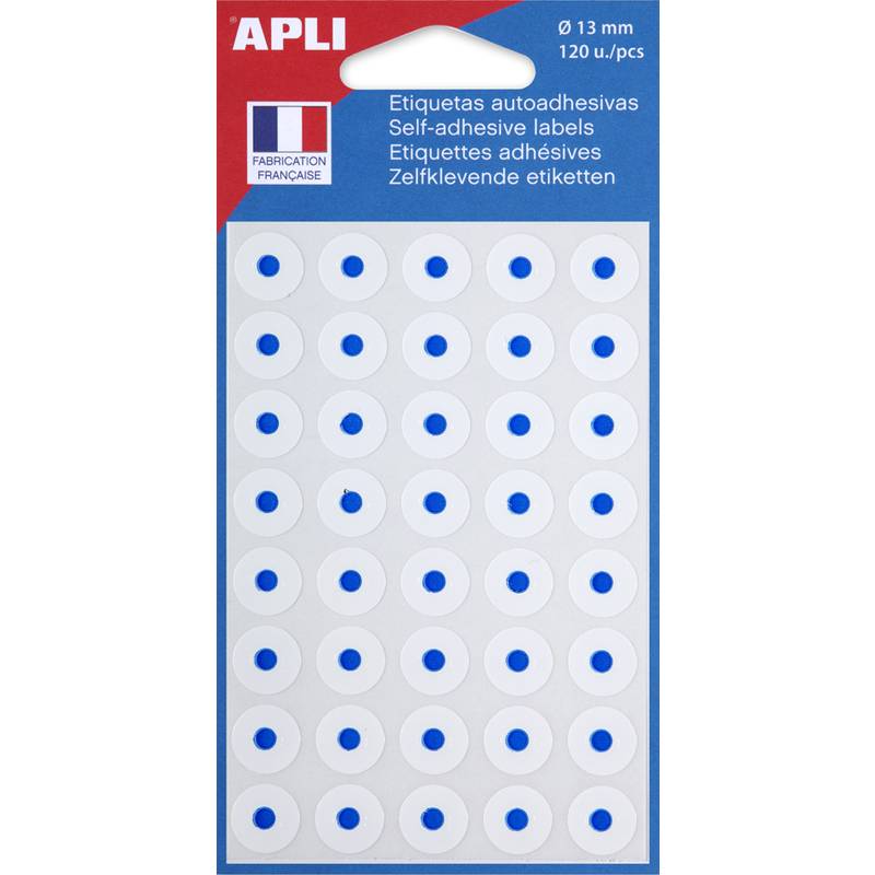 APLI Lochverstärkungsringe weiß, Durchmesser: 13 mm