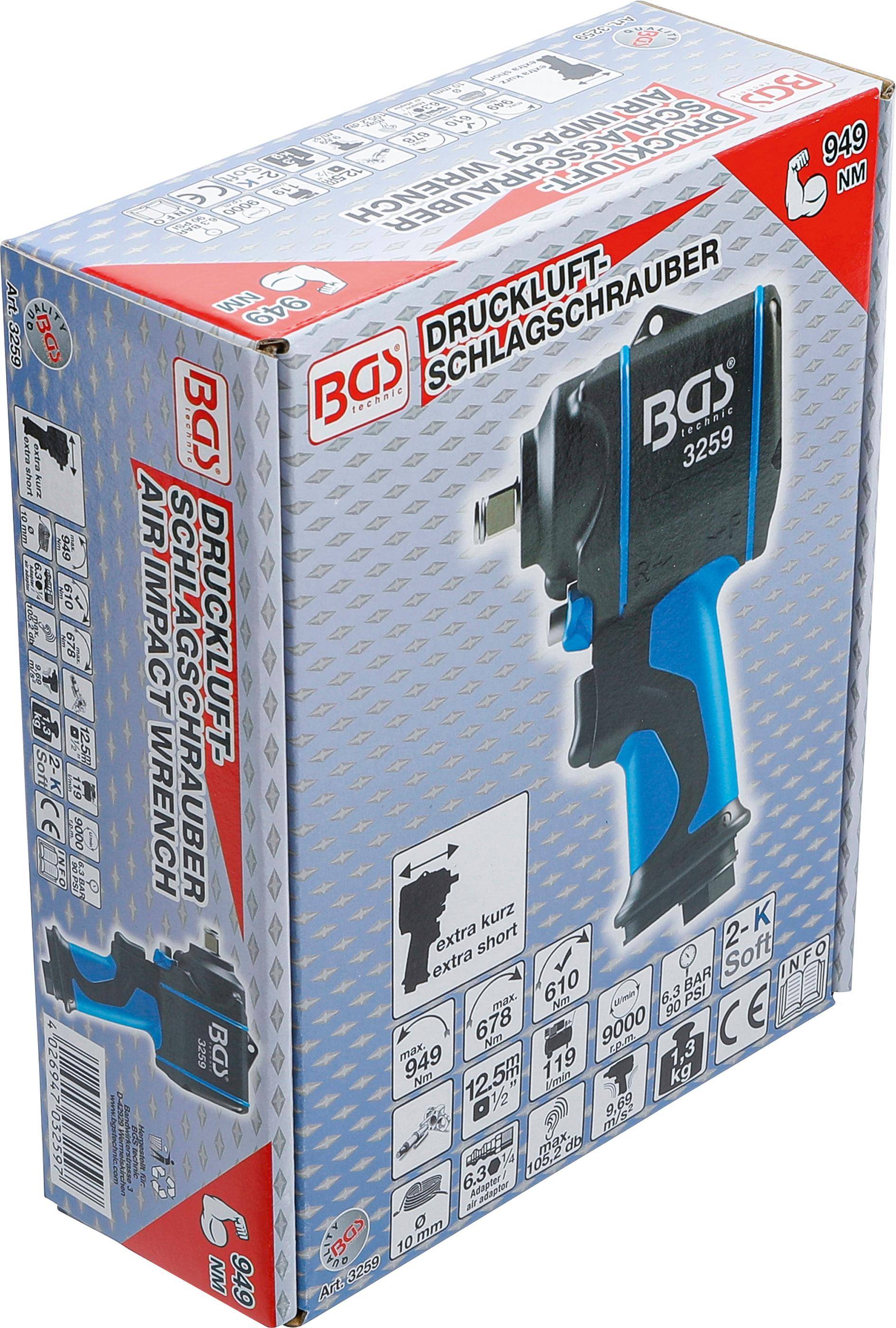 BGS technic Druckluft-Schlagschrauber | 12,5 mm (1/2") | 949 Nm-4