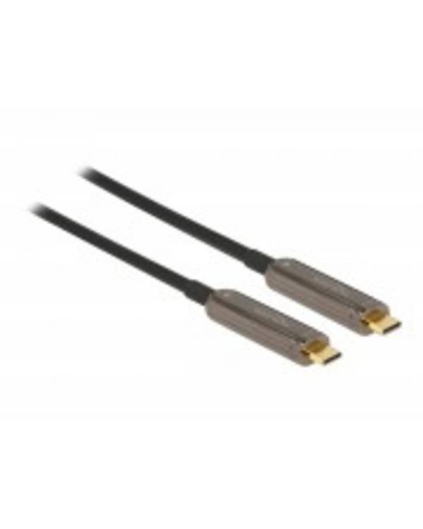 Delock Aktives Optisches USB-C Video Kabel 4K 60 Hz 30 m Digital/Daten Video/Analog m