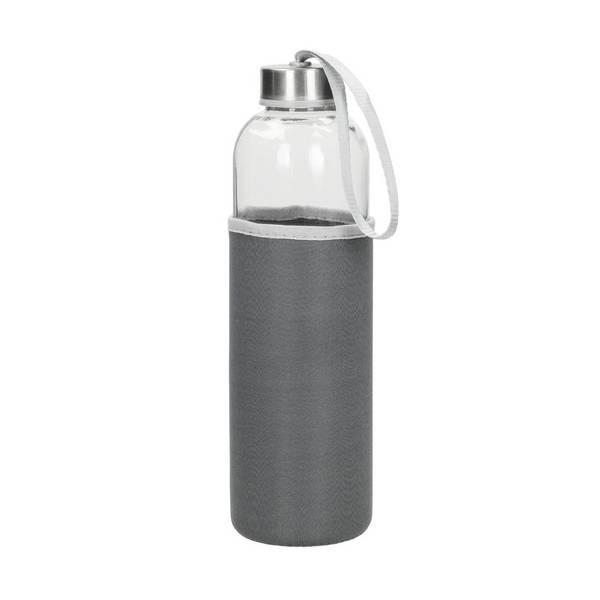 Glasflasche mit Hülle "Pure", 0,7l, transparent