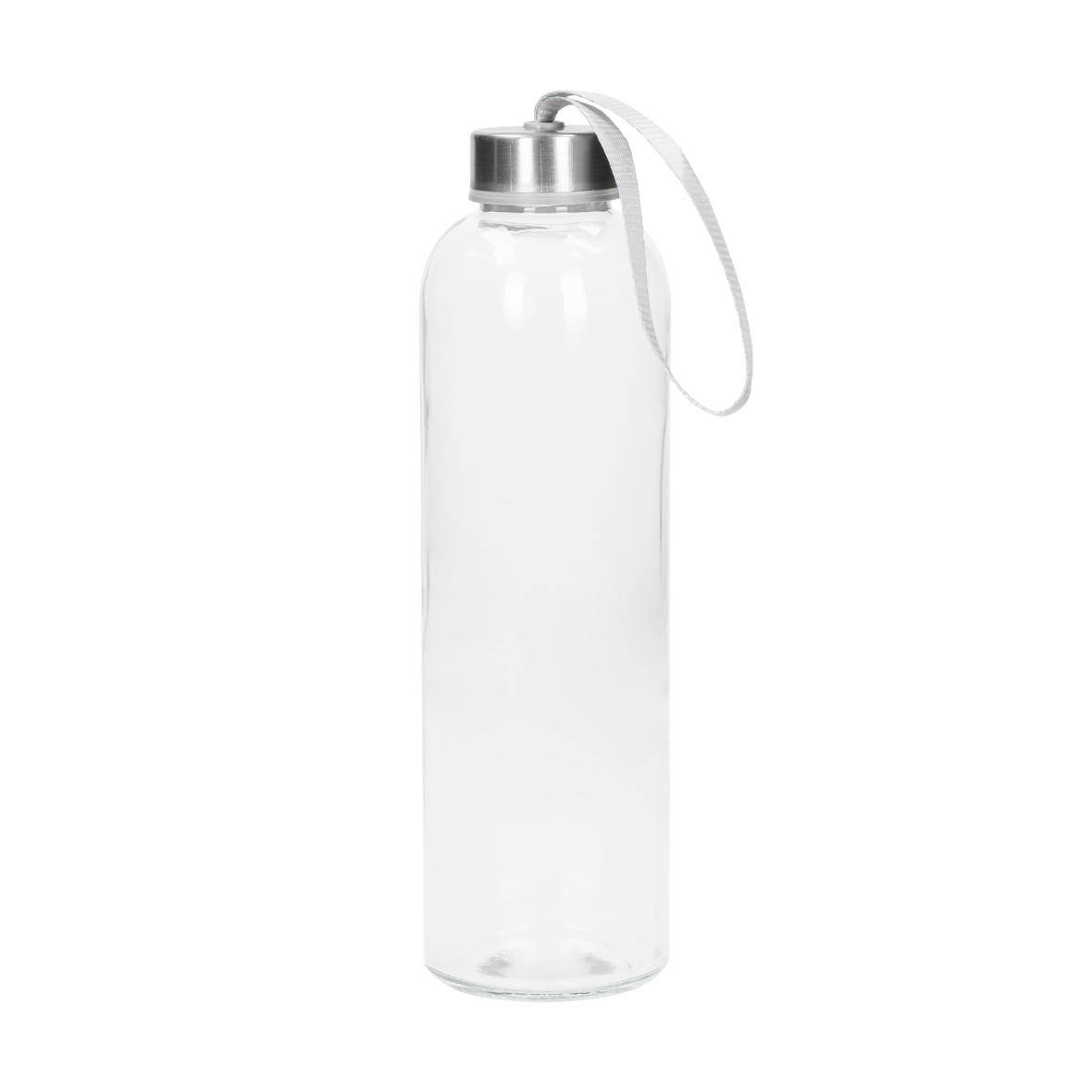 Glasflasche mit Hülle "Pure", 0,7l, transparent-1