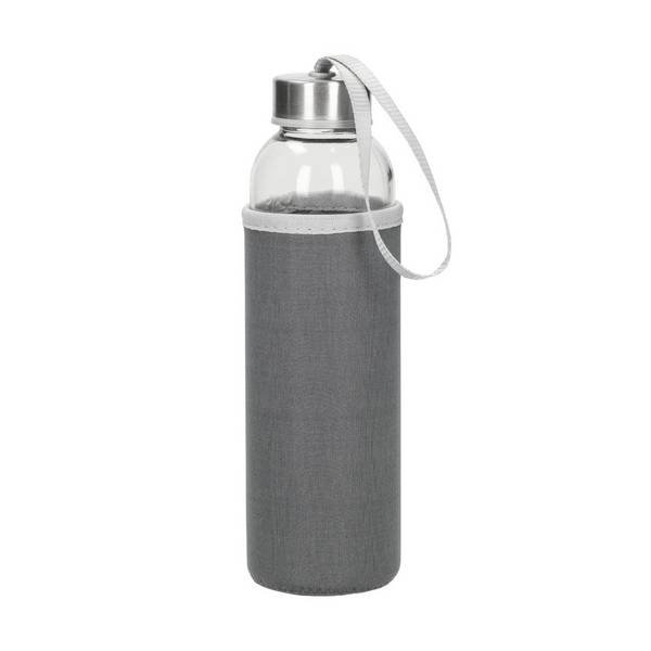 Glasflasche mit Hülle "Pure", 0,5l, transparent