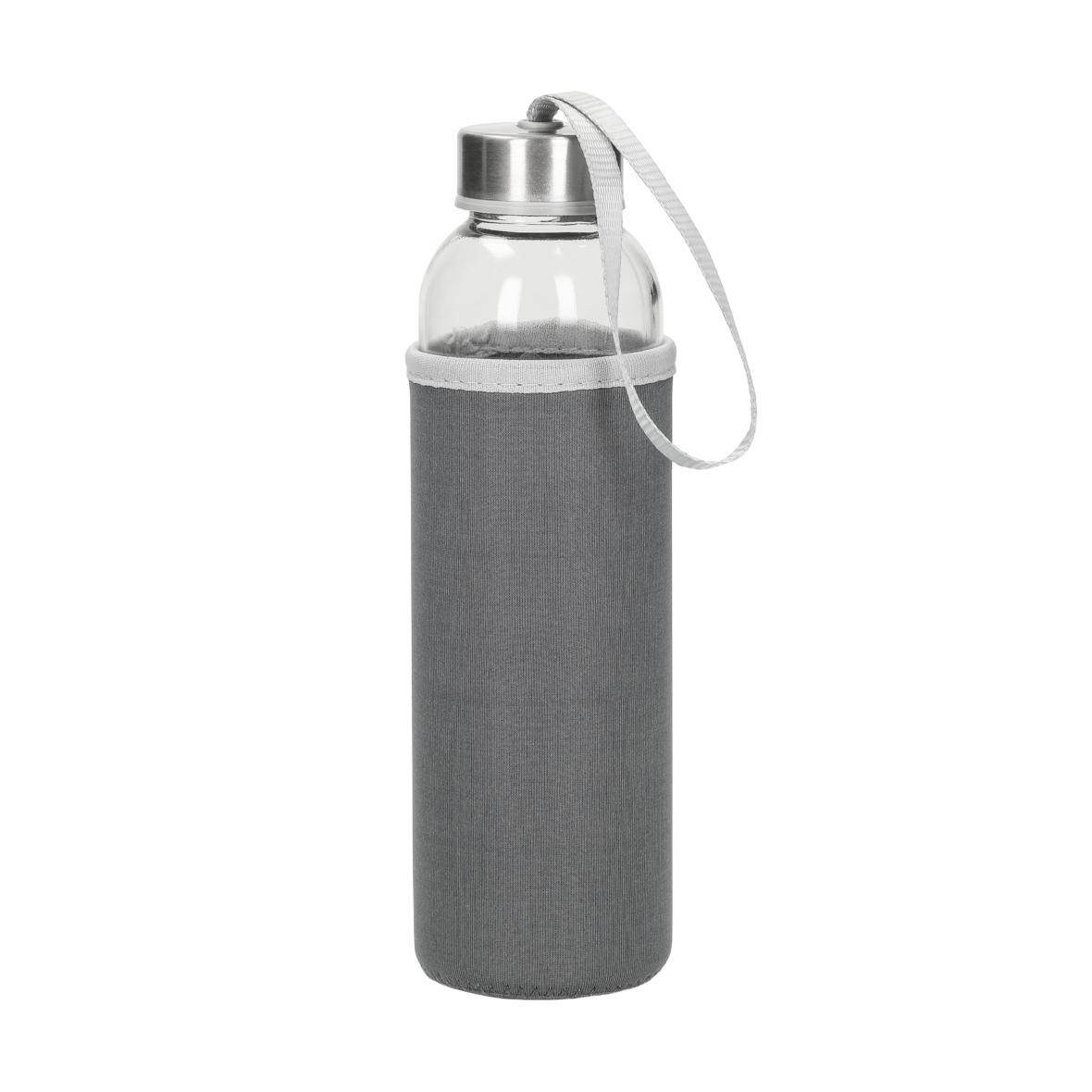 Glasflasche mit Hülle "Pure", 0,5l, transparent-0