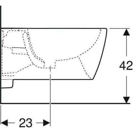 GE iCon Wandbidet, T:53cm mit Überlauf, weiß, KeraTect-1