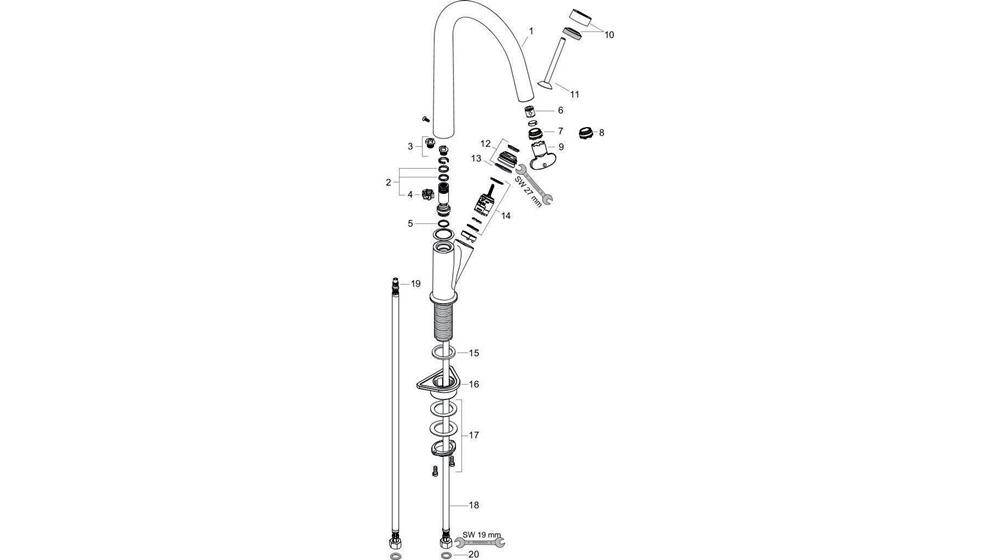 Einhebel-Spültischmischer AXOR STARCK DN 15 chrom-1