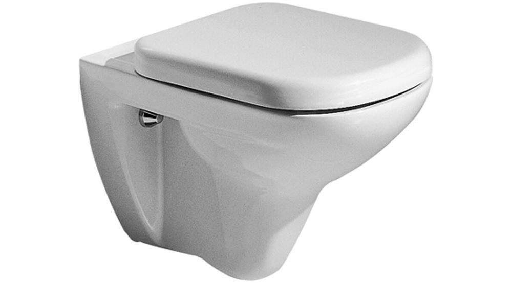 Geberit Renova Plan WC-Sitz eckiges Design, Befestigung von oben ohne Absenkautomatik, oben, Weiß glänzend