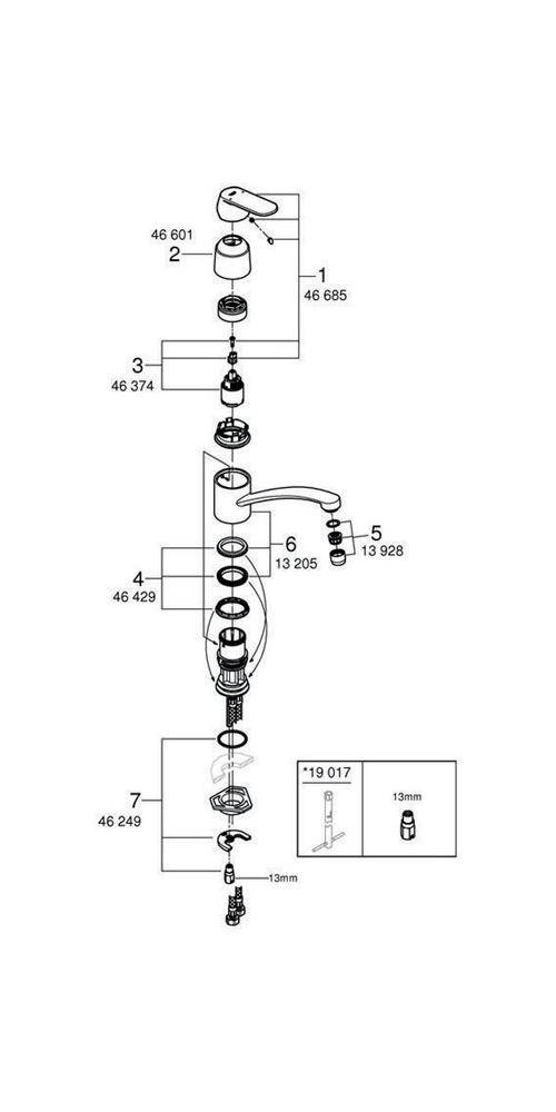 Grohe EH-Spültischbatterie EUROSMART C 1/2Zoll fla Ala chr-1