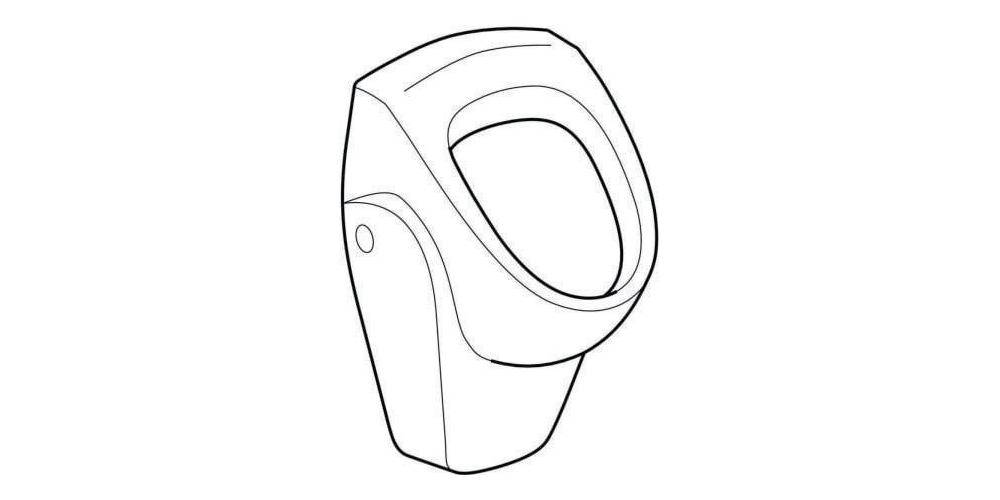 Geberit Urinal RENOVA Zul v hint Ab nach hinten mit Kerze weiß-3