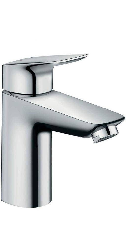 hansgrohe Logis Einhebel-Waschtischmischer 100mm 5l/min Chrom mit Metall-Zugstangen-Garnitur-0