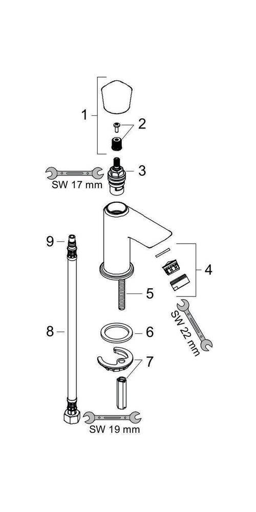 hansgrohe Logis Standventil 80mm, Chrom für Kaltwasser oder vorgemischtes Wasser ohne Garnitur-1