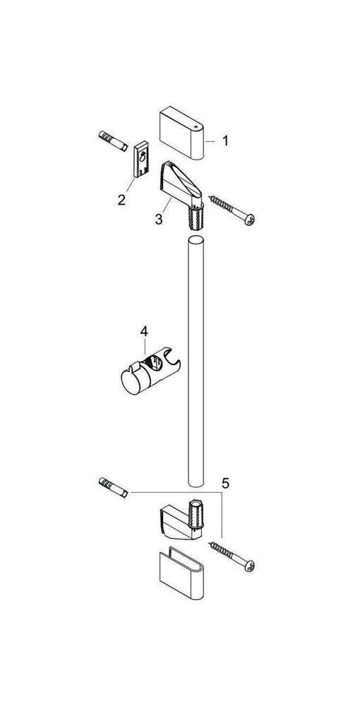 Hansgrohe Unica Brausestange Croma 90cm, Chrom-1