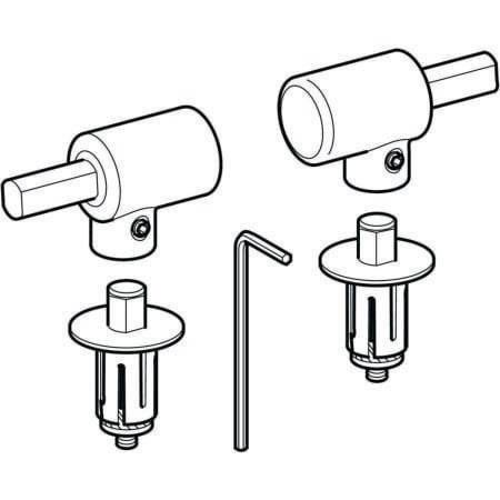 GEBERIT 598054000 Scharniere passend zu Flow WC-Sitz 575950-1