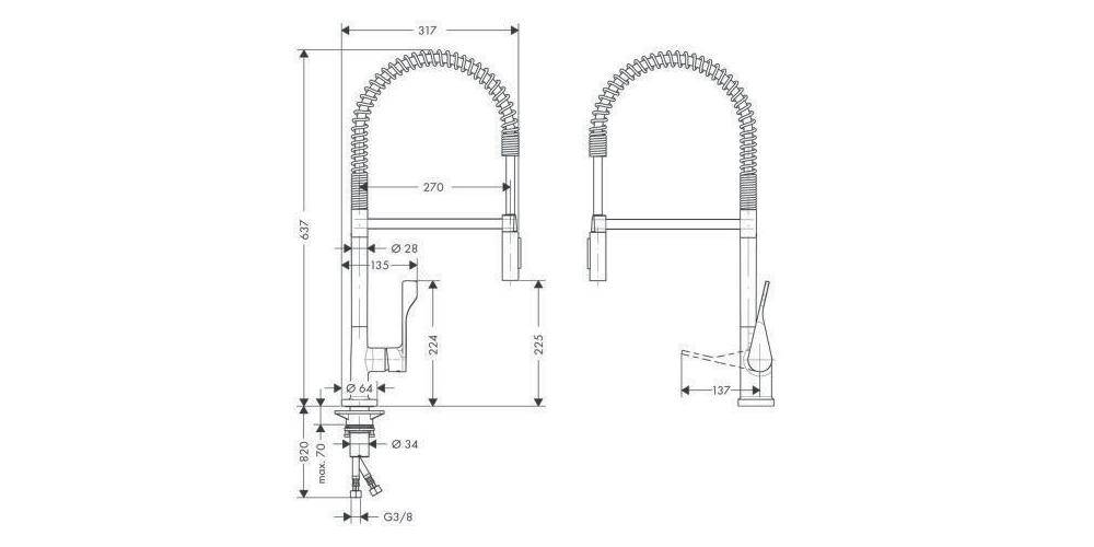 hansgrohe Einhebel-Spültischmischer Semi-Pro AXOR DN 15 chrom-1