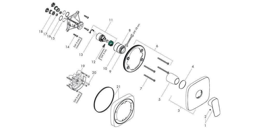 HG EH-Brausemischer LOGIS DN 15 UP chr-2