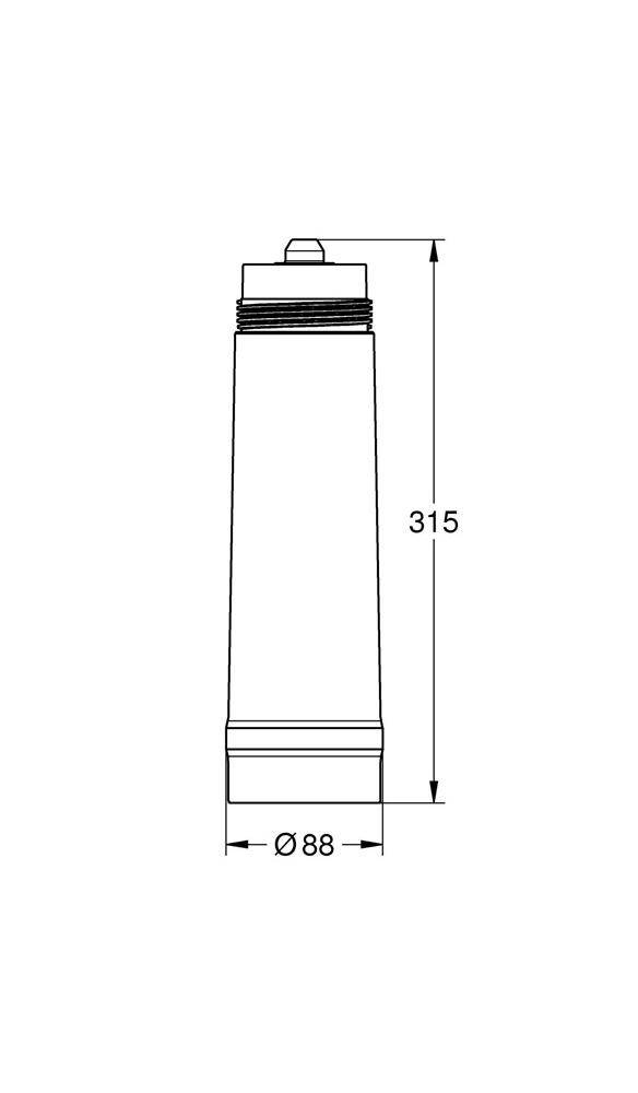 GROHE 40430001 Filterelement Blue M-Size Kapazität 1500 l bei 15Gr dKH-2