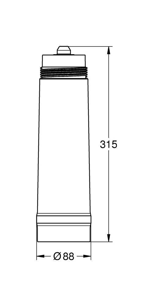 GROHE 40430001 Filterelement Blue M-Size Kapazität 1500 l bei 15Gr dKH-4