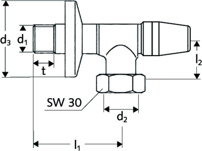 SCHELL Wasserzähler-Eckventil 1/2Zollx3/4Zoll ÜM mit Plombiervorrichtu-2