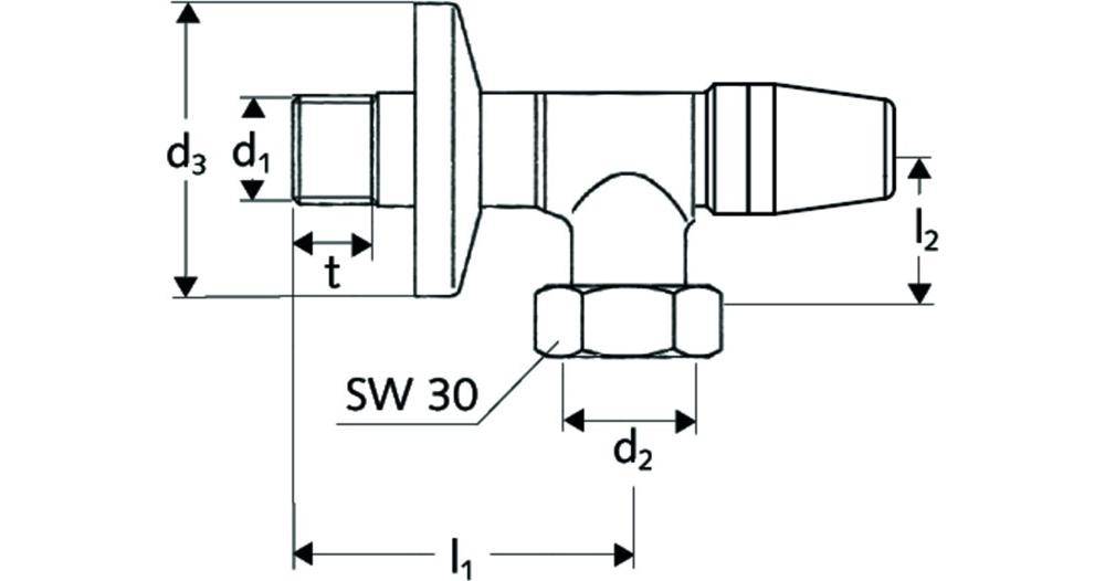 SCHELL Wasserzähler-Eckventil 1/2Zollx3/4Zoll ÜM mit Plombiervorrichtu-4