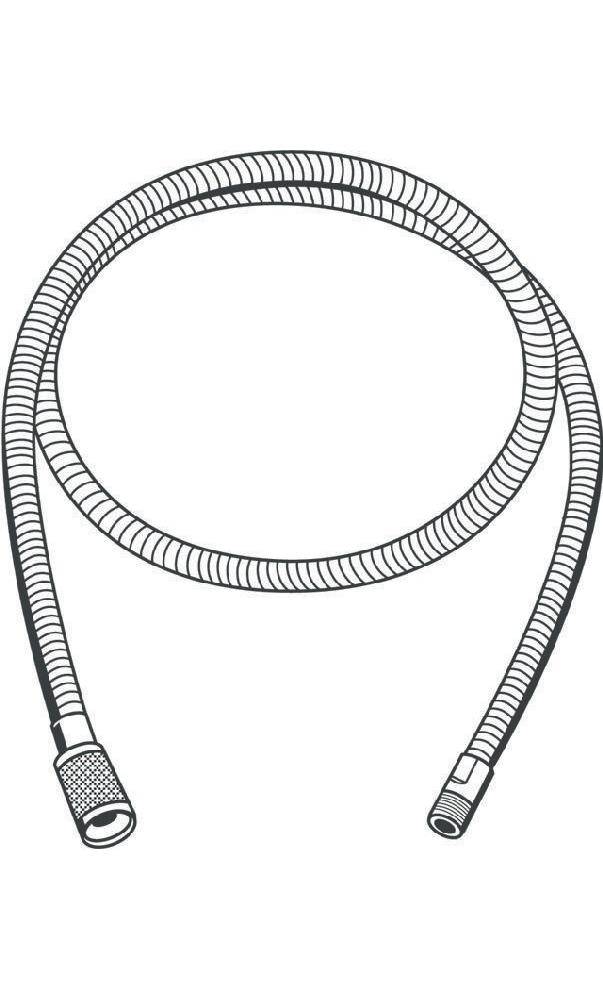 Grohe Brauseschlauch G 1/2", M15x1, für Spültischbatterien, herausziehbarer Auslauf, 1,500mm, Chrom, 46092000-2