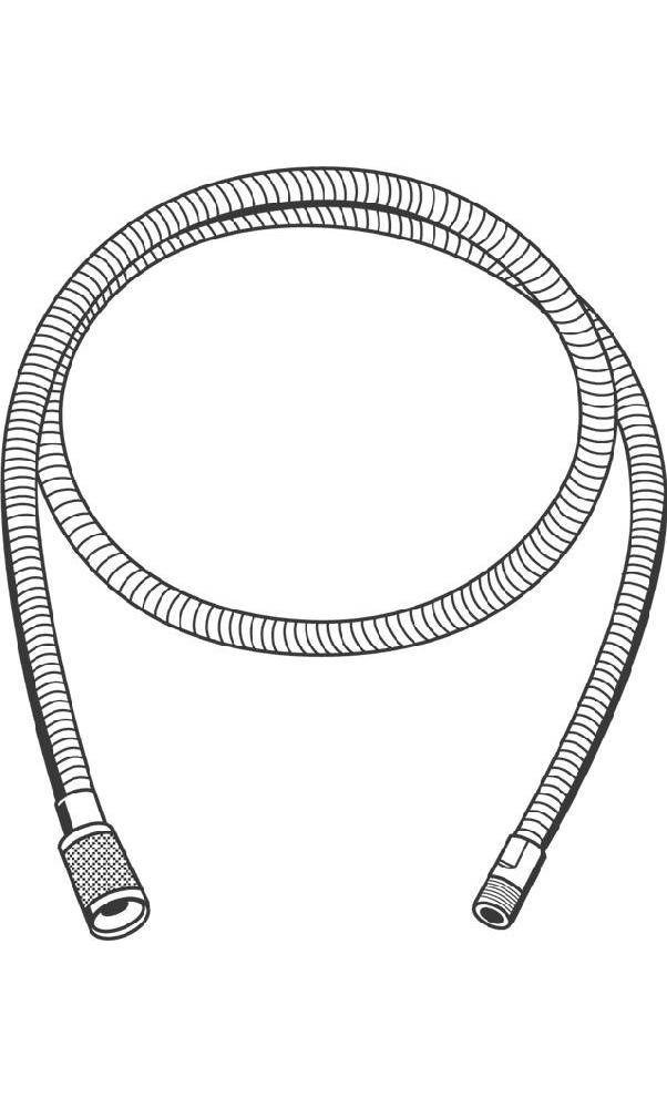 Grohe Brauseschlauch G 1/2", M15x1, für Spültischbatterien, herausziehbarer Auslauf, 1,500mm, Chrom, 46092000-3