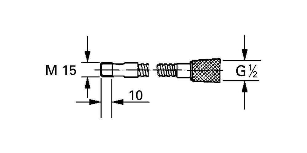 Grohe Brauseschlauch G 1/2", M15x1, für Spültischbatterien, herausziehbarer Auslauf, 1,500mm, Chrom, 46092000-4