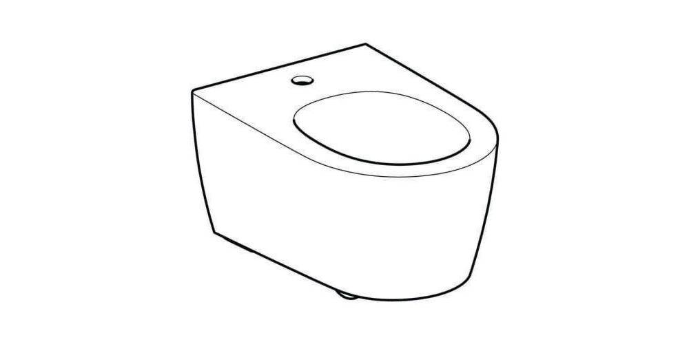 Geberit Wand-Bidet ONE geschl. For o ÜL we Ble glanzverchr. KT-2