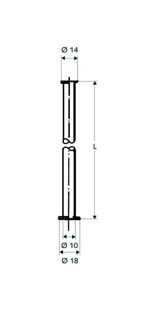 SCHELL Kupferrohr 10 mm 3/8Zoll Bördel/1/2Zoll Bördel 500mm, chr-1