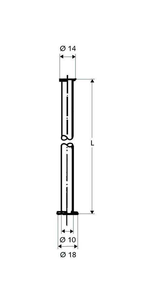 SCHELL Kupferrohr 10 mm 3/8Zoll Bördel/1/2Zoll Bördel 500mm, chr-2