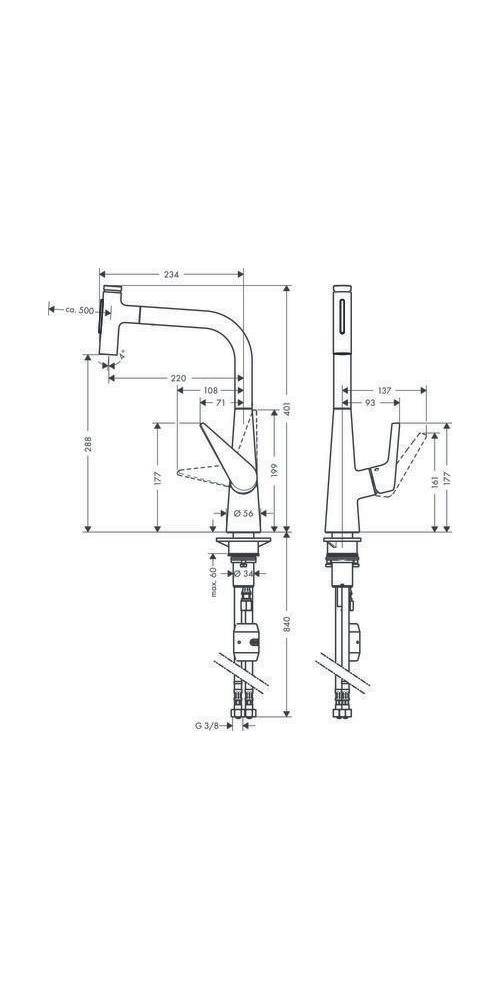 hansgrohe HG Einhebel-Spültischmischer 300 TALIS S mit Ausziehbrause-2