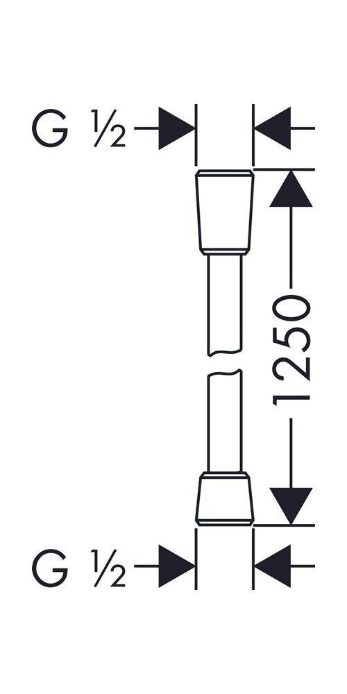Hansgrohe Isiflex Brauseschlauch 125cm, Chrom-1